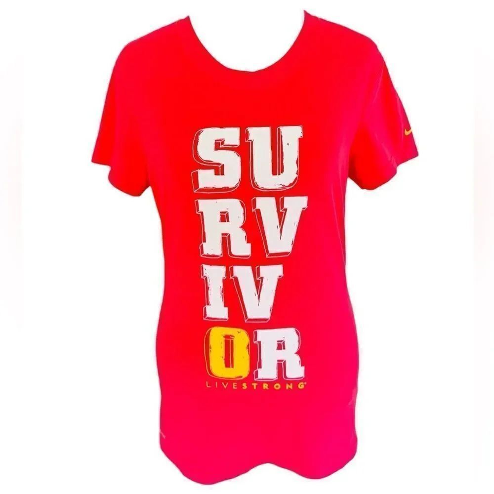NIKE Live Strong DriFit Survivor cotton tee shirt size S